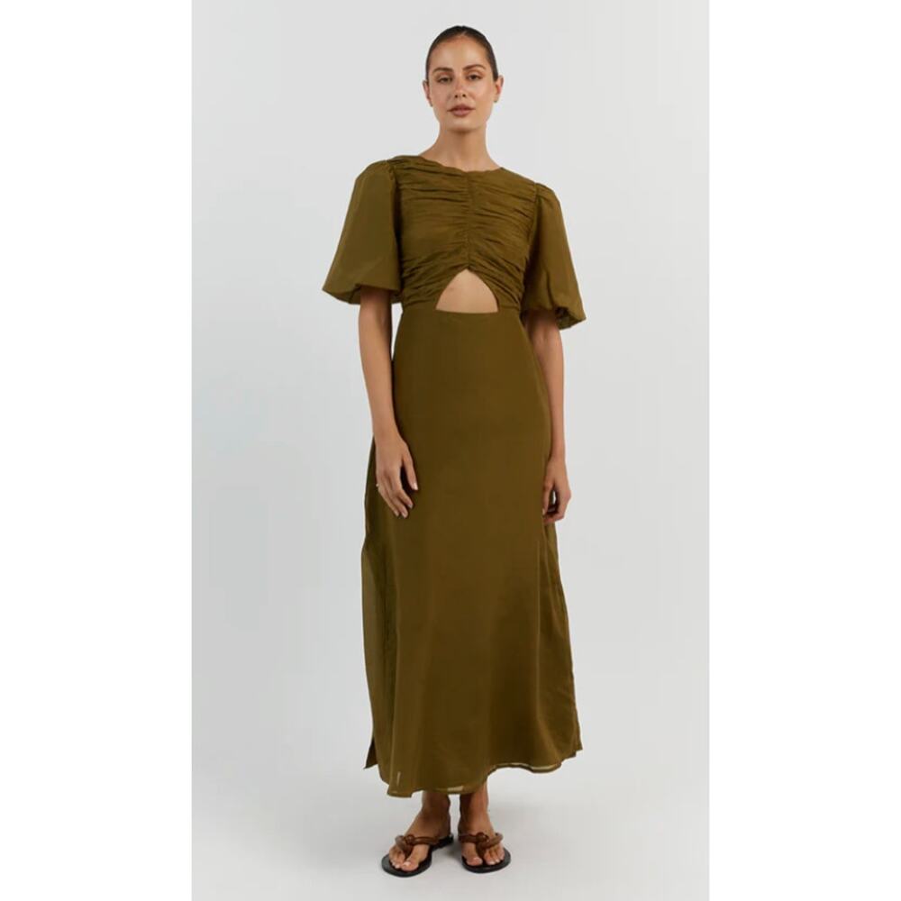 DISSH 6 Frankie Olive Cutout Midi Dress - Picture 8 of 12